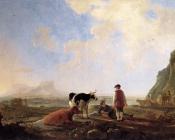 阿尔伯特 库普 : Herdsmen With Cows